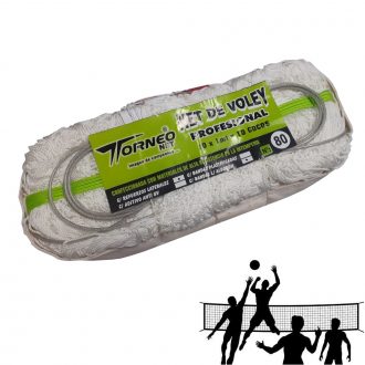 Net Voley 10x1 Metros Profesional Color Negro - blanco