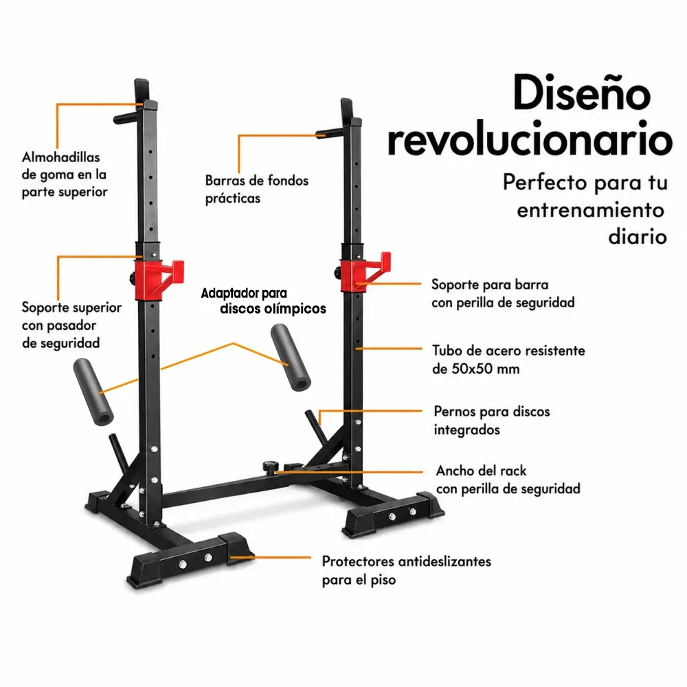 Soporte para Sentadillas Rack Squat – Capacidad 300 kg - Imagen 3