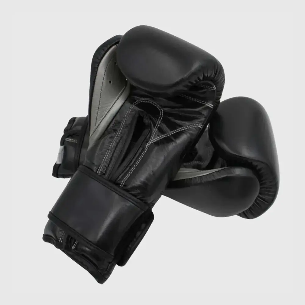 Guantes De Boxeo De Cuero De 14oz Cleto Reyes Negro - Imagen 4